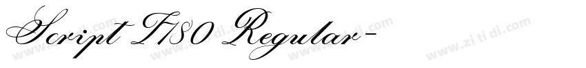 Script I780 Regular字体转换 Script I780 Regular字体转换